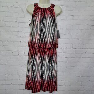 Convington NEW Boho Geometric Sleeveless Mid Dress Size 10